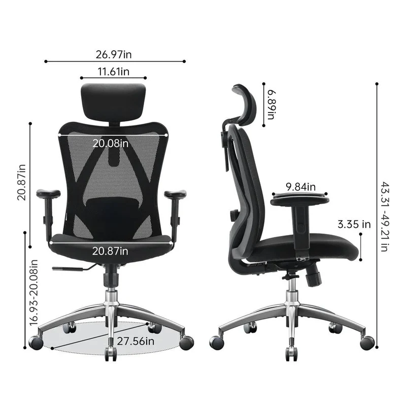 sihoo m18 dimensions